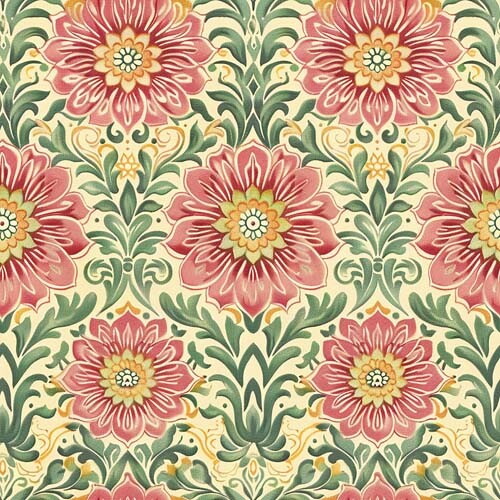 20x pink green flower - green, and