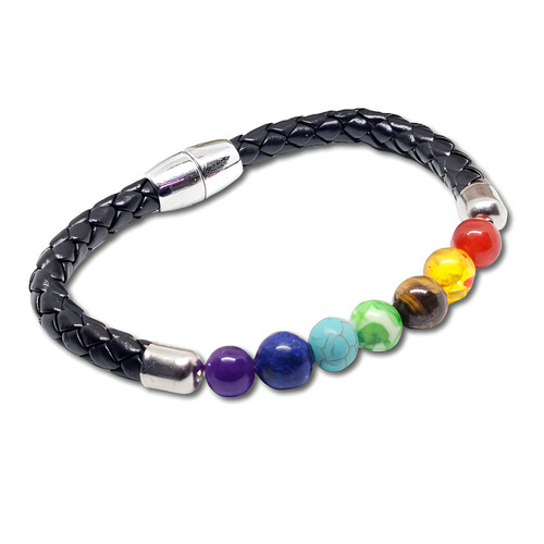 Chakra bracelet crystal bead - 7,
