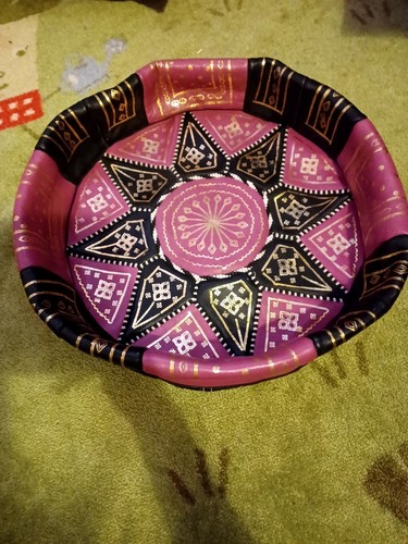 Moroccan pouffe leather - moroccan,