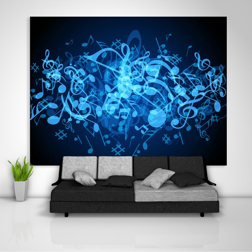 Colorful music tapestry - music, art