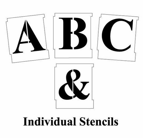 Letter stencils set times - a-z,