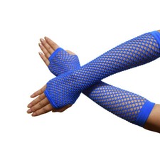 Small Diamond Net Fishnet Gloves Fingerless Burlesque Retro Goth Punk Party