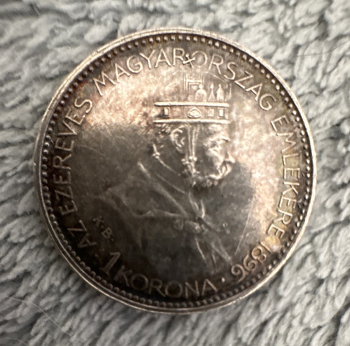 1896 hungarian korona coin - korona,