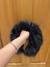 Black Faux Fur Scarf Collar Shawl Winter