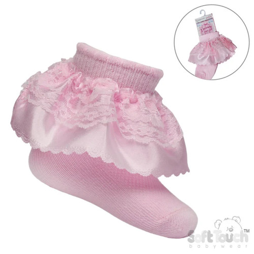 Baby girls pink frilly organza - baby,