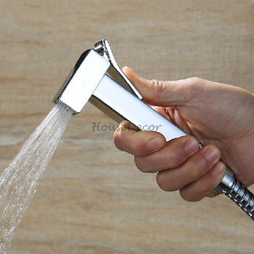 Chrome square bidet shattaf - square,