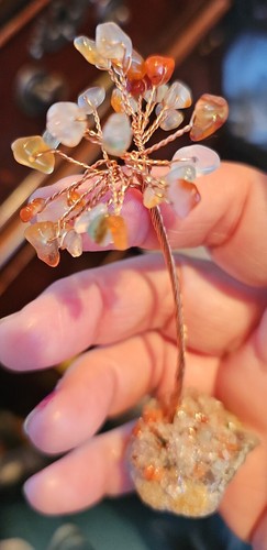 Amber natural stone tree - amber,