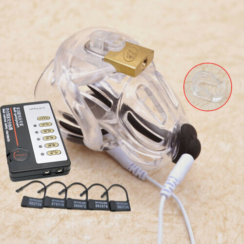 Male stim shock chastity - male, e-stim