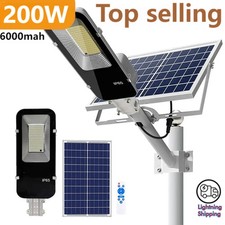 6000mAh Powerful Solar Street Light Waterproof Automatic Garage Garden Outdoor