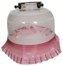 Victorian lampshade etched - victorian,