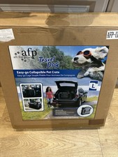 ALL FOR PAWS DOG CRATE 4 DOOR FOLDING PET CARRIER Large 82X59X59 GREY