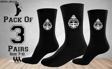south shields Support Your Team – Black Football Pack Of 3 Socks for Fans