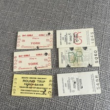 Collection Of 6 X Old Railways Card Tickets