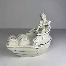 Villeroy & Boch Gondola / Boat Trinket Box Pot Tray - Blue & White - Porcelain