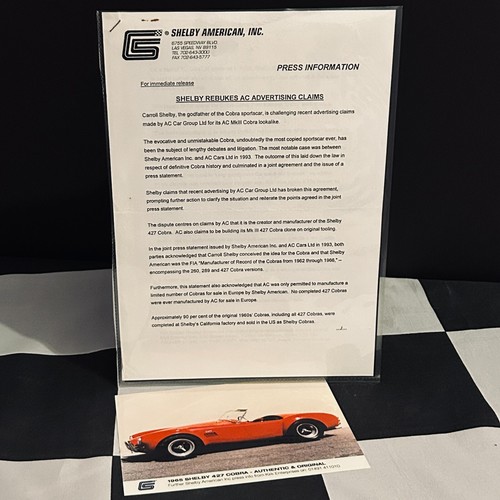 Shelby american inc 1993 - american,