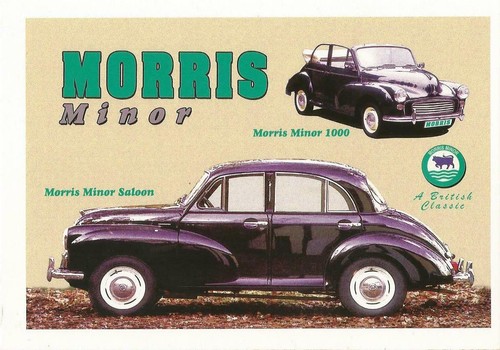 Postcard morris minor saloon - postcard, &