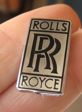ROLLS ROYCE cars vintage 1970s era quality metal enamel  pin BADGE