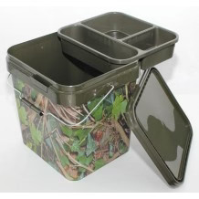 17L Square Camo Fishing Bucket