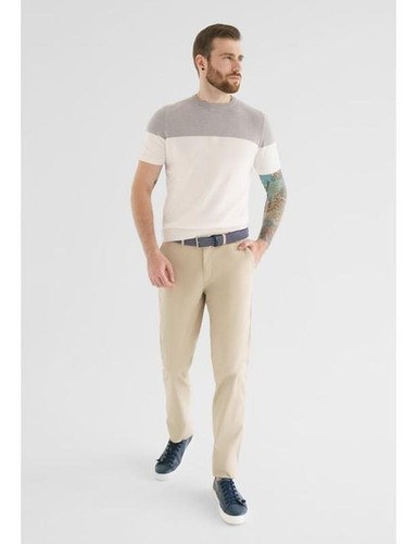 Men brax trousers - beige, l