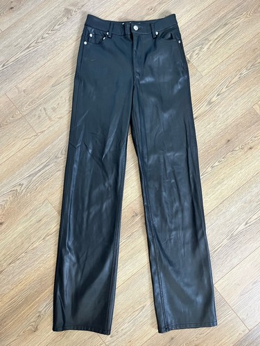 Zara black faux leather - zara, high