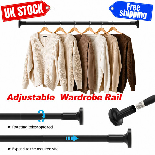Adjustable wardrobe rail - wardrobe,