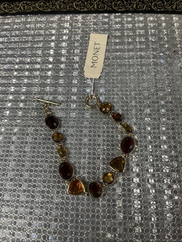 Monet gold tone braclet with - gold,