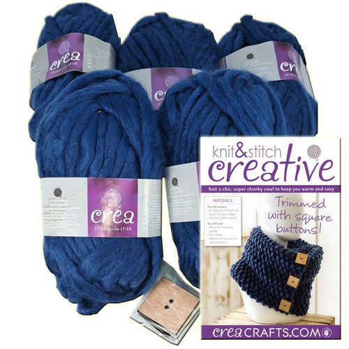Knit and stitch cowl with - and,