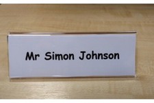 10 Clear Acrylic Desk / Wedding Guest / Conference Name Holders 