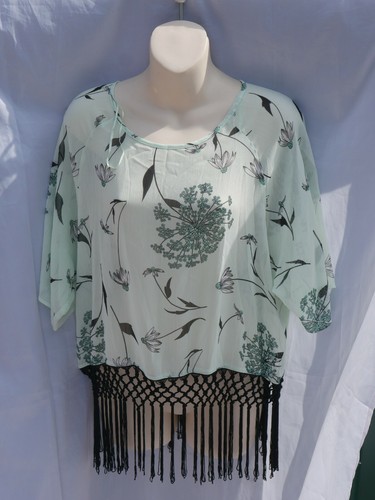 Tassels sheer blouse - sheer, ladies