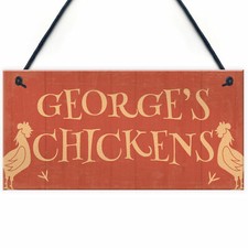 Personalised chicken sign - personalised,