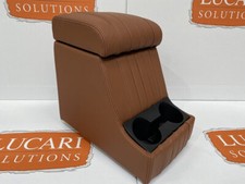 Fluted Tan Leather Front Arm