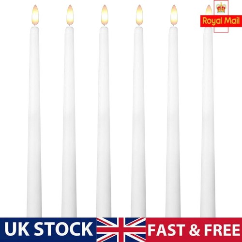 Pcs flameless taper candles - 6,