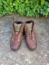 Mens Timberlands Euro Hiker Mid Hiker Md Brown Full Grain Walking Boots
