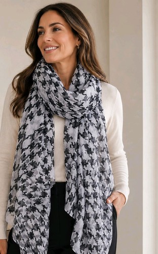Black white dogtooth - black,