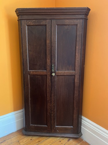 Antique corner cupboard with - antique,