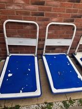300kg Steel Flat Bed Folding Platform Hand Trolley - Set of Five