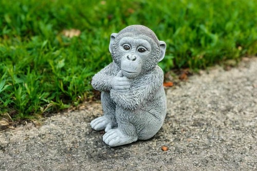 Concrete chimpanzee garden - chimpanzee,