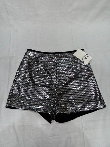Zara zip mirrored shorts - shorts,