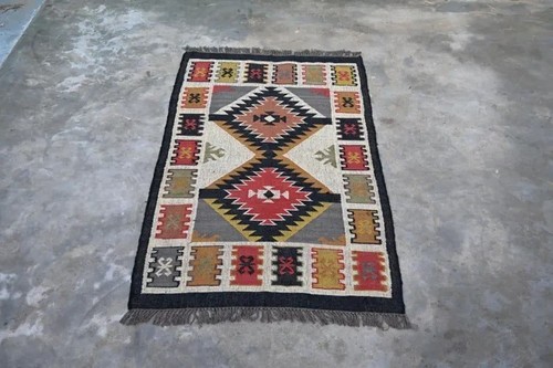 Rug kilim wool - rug, natural