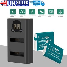 2x NB-6LH NB6L Battery+Charger For Canon PowerShot S90 S95 S120,SD4000 SD4500 IS