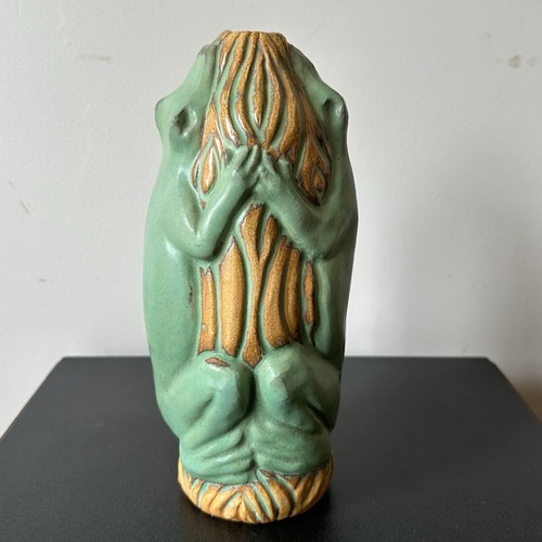 Vtg majolica frog - vtg, sculpture