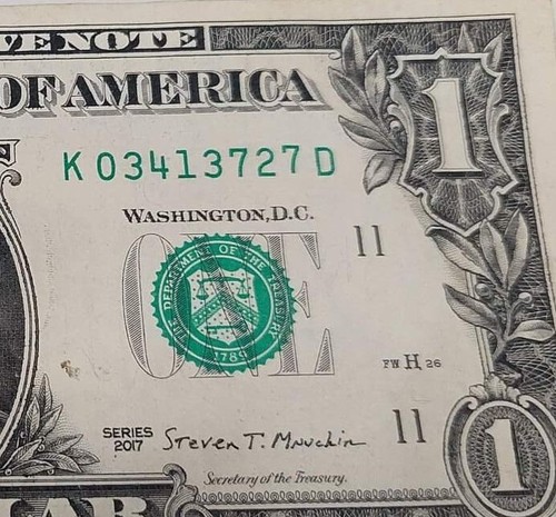 Bill misaligned one digit - misaligned,