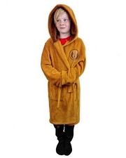 Jedi Dressing Gown Star Wars Kids Wrap Robe Bathrobes Tan 7-15 Years
