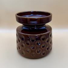 Rare Crown Devon Ceramic Brown Tea Canister, Chic Kitchen Storage, Vintage