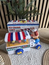 Vintage Ice Cream Carnival Vender Car Bump 'n Go Fair Cycle, Light, Music, WORKS