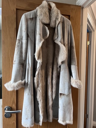Vintage retro real suede fur - retro,
