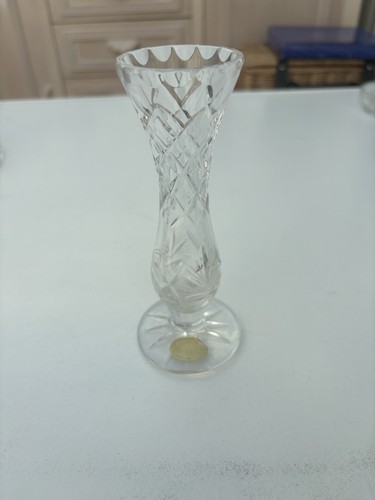 Bohemia cut glass vase - glass, czech