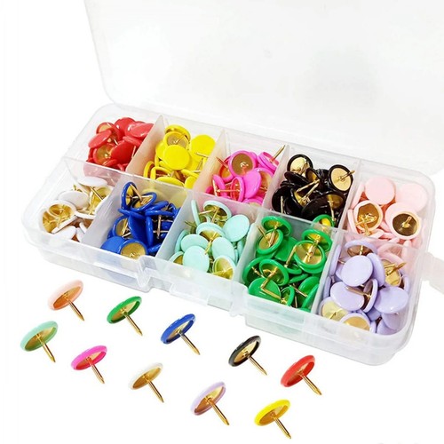 Coloured drawing pins - pins, 16