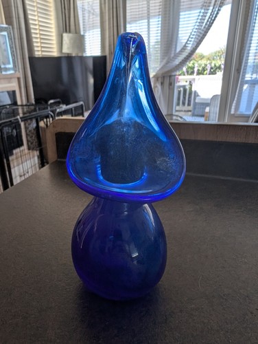 Vintage blue glass jack - vintage, in