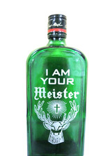 ? EMPTY Engraved Jagermeister Bottle with Star Wars Themed I Am Your Meister